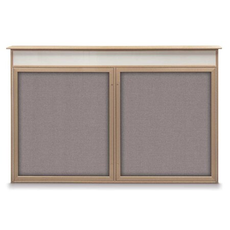 United Visual Products Open Faced Traditional Corkboard, 96x48" UV647A-GOLD-RUBBER